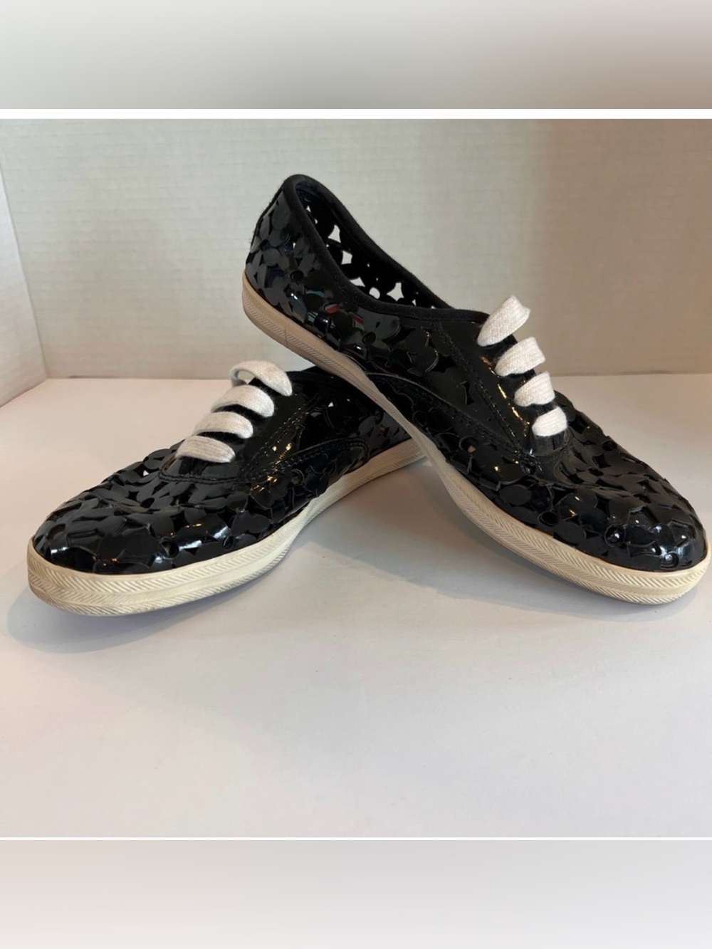 Jeffrey Campbell Peg Daisy Black Patent Size 7